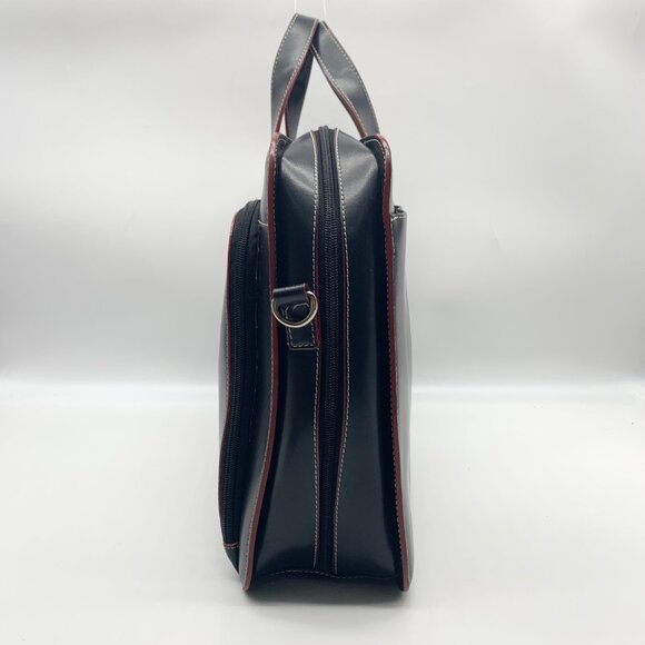 Lodis Black Leather Convertible Briefcase - Picture 3 of 12